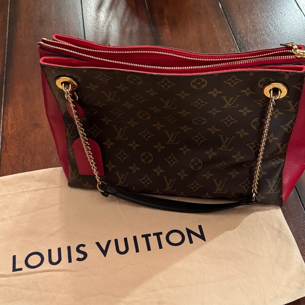 Louis Vuitton Red and Brown Shoulder Bag